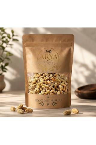 Arya Premium Güneşte Kurutulmuş Geleneksel Dut Kurusu Beyaz 500  G