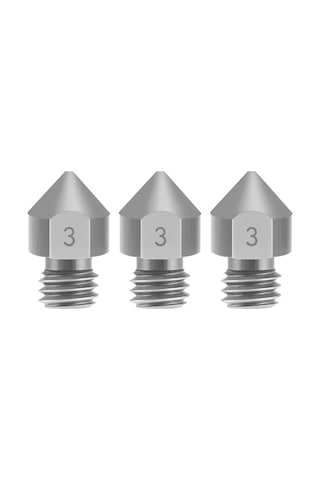 Yuntech01 Mk8 Titanyum Alaşımlı 3d Yazıcı Burnu Seti 3 Adet, 0.3mm - 1.75mm Filament Uyumlu, Sıcak Dayanıklı, Tıkanma Sorunu Olmadan