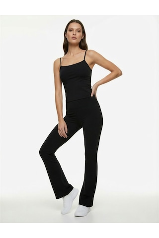 Koton Kolsuz Bisiklet Yaka Slim Fit Atlet Siyah 6wak30137nk Siyah