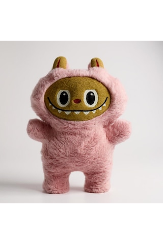 Plentiful Labubu 35 Cm Peluş Oyuncak , El Yapımı , Pembe Pembe
