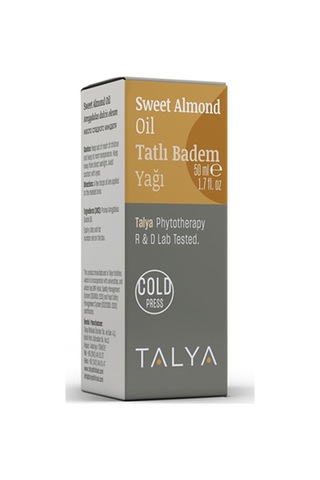 Talya Soğuk Sıkım %100 Saf ve Doğal Tatlı Badem Yağı 50 ML