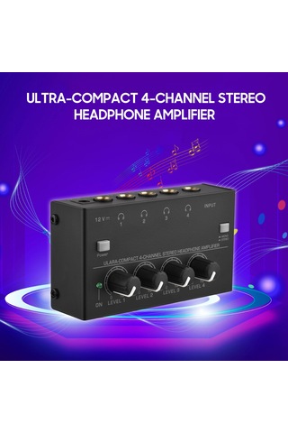 Suofeng 4 Kanallı Metal Kulaklık Amplifikatörü - 110-240v Eu/us Fiş Seçenekli