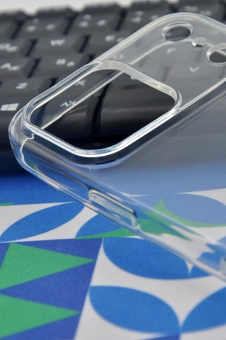 Apple Uyumlu iPhone 17 Pro Max Kredi Şeffaf Düz Kılıf Kamera Korumalı Şeffaf