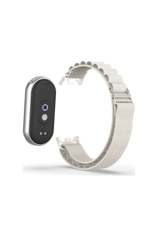 Xiaomi Mi Band 8 9 10 Uyumlu Alpine Loop Kordon Kayış Beyaz