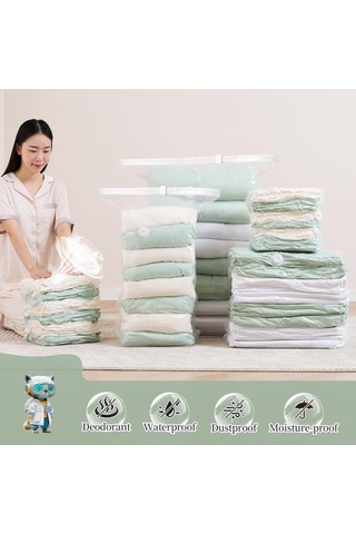 2'li Jumbo Boy Vakumlu Hurç 90x130x45 Tabanlı Yorgan Yastık Kıyafet Kışlık Büyük Boy Saklama Depolama Poşet Çok Renkli