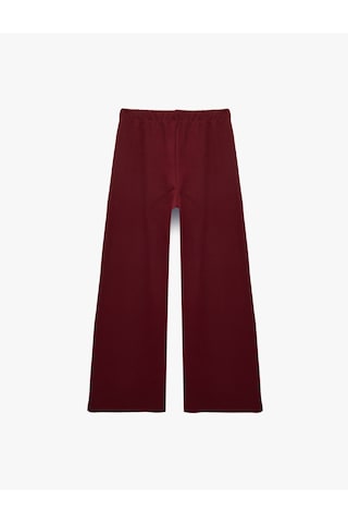 Koton Pamuk Karışımlı Düz Bol Paça Pantolon Mürdüm 7wak40021ek Mor