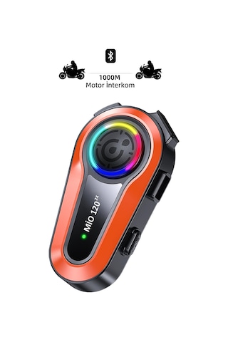 Mioji Mio 120 2x RGB 1000 MAh IPX6 Kask Intercom Motosiklet Bluetooth Kulaklık