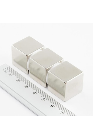 20x20x20 Mm Süper Güçlü Neodyum Küp Mıknatıs, Kare Magnet 4 Adet