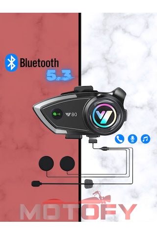 Y80 Kablosuz Bluetooth Motosiklet Kask Kulaklık Intercom Kaliteli Hoparlör Ve Mikrofon