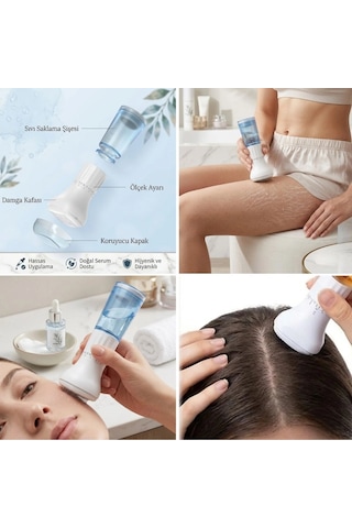 140 İğneli Serum Hazneli Dermaroller 0-3 Mm Ayarlı Dermaroller Mikro İğneli Saç, Cilt Ve Vücut Bak
