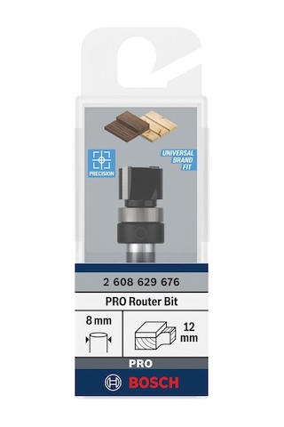 Bosch Pro 12.7x9.5 Mm Üst Rulmanlı Gömme Trim Freze Ucu 2608629676