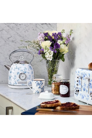Laura Ashley El Yapımı Motifli China Rose Kablosuz Su Isıtıcı