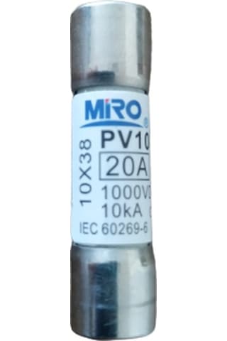 Bor 20 A Amper Dc 1000 V Solar Kartuş Silindirik Sigorta