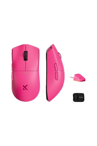 K7 Ultra Rose Red 8k Hz Paw3950 Sensör Kablosuz Simetrik Gaming Mouse Mc-k7-6 Diğer