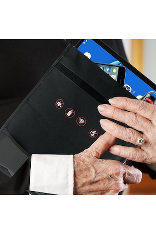 Ranyeek Küçük Siyah Araba Anahtarı Tablet Telefon Gizlilik Korumalı Rfıd Engelleme Çantası 25 28cm Siyah