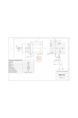 12 Nm Nema34 Step Motor Eo86-120 Jkon-tek