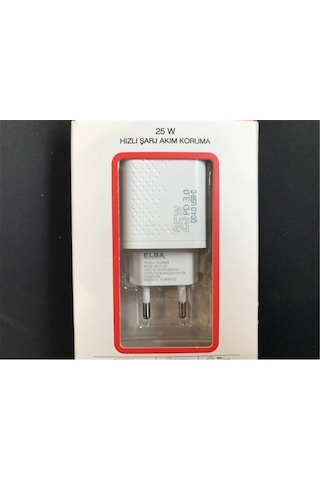 Elba Elb01-25wpd Beyaz 25w Şarj Kafa Type Usb-c Pd3.0-qc4.0 Akım Koruma-hızlı Şarj-ısıya Dayanıklı