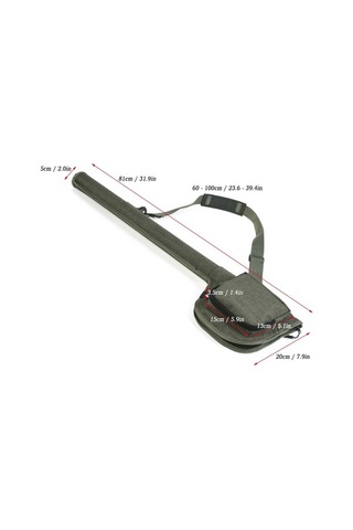 Pazly Yüksek Kaliteli Ayarlanabilir Omuz Askılı Fly Olta Çantası - 81cm, Dayanıklı Kanvas Malzeme