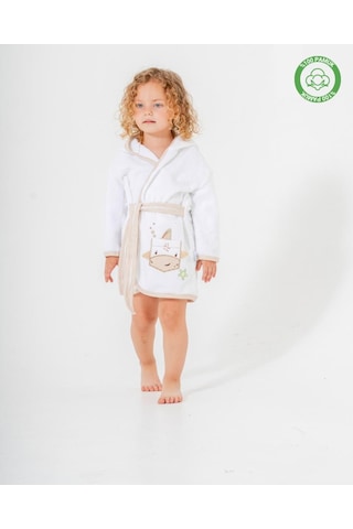 Balinalı Bornoz Beyaz-bej Beyaz - Bej