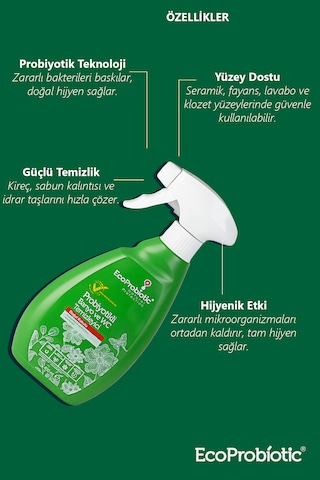 Probiyotikli Banyo Ve Tuvalet Temizleyici Sprey 400 Ml - Kötü Koku Önleyici Tekli