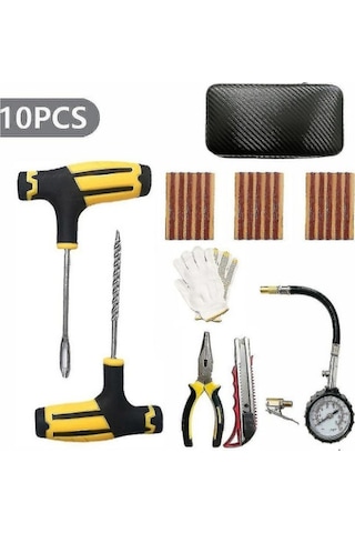 10 Adet/takım Araba Lastiği Delinme Tamir Kiti Kamyon Motosiklet İçin Oto Lastik Tamir Aksesuarları