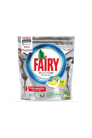 Fairy Platinum Limon Kokulu Bulaşık Makinesi Deterjanı 30 Tablet