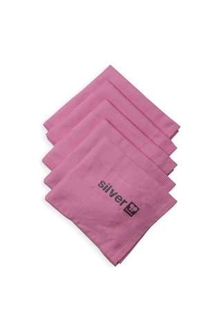 Silver Home Mikrofiber Dekoratif Cam Bezi Pembe 5'li