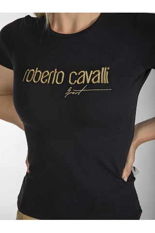 ROBERTO CAVALLI  Kadın T'shirt RRC5493L Siyah