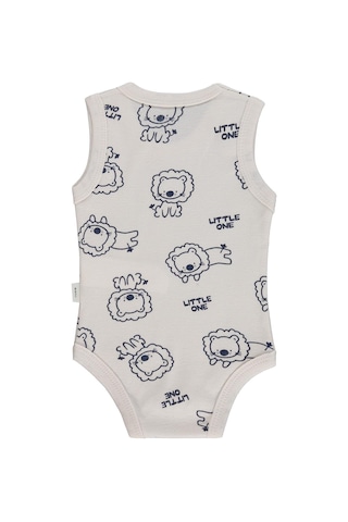 Civil Baby Little One Baskılı 0-24 Ay Çıtçıtlı Badi - Ekru