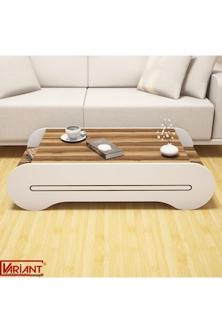 Variant Cool Orta Sehpa Ceviz - Beyaz