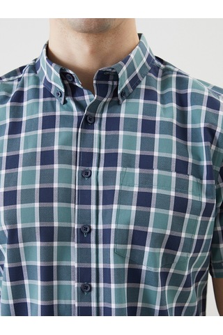 Lcwaıkıkı Classic Yeşil Regular Fit Armürlü Cepli Erkek Gömlek