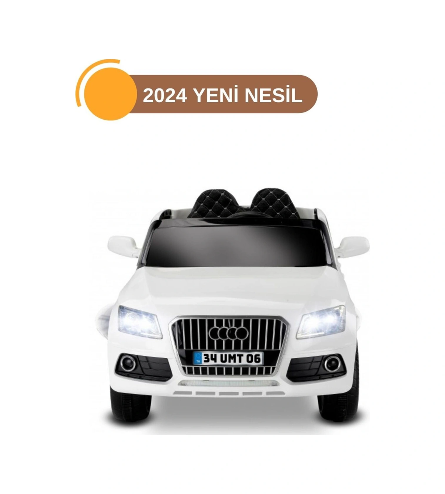 Bebex Store Moda Bebekler 2025 Yeni Nesil Akülü Araba , Audi Jeep , 12 V Akülü Araba Beyaz