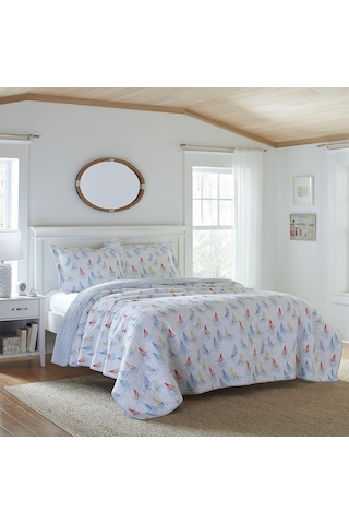 Ahoy Quilt Set, King, Blue Multi Çok Renkli