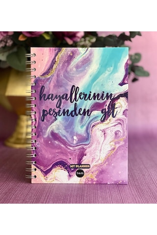 Hayallerinin Peşinden Git Tasarımlı Konuşan Ajanda