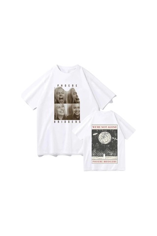 Tarzsokak Beyaz Phoebe Bridgers Saf Lu Ay Şarkısı Grafik Tees Y2k Yuvarlak Boyun Emo Halk R