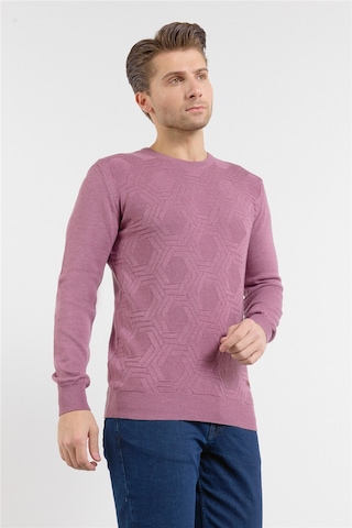 İmza Gül Kurusu Polo Yaka Uzun Kol Cepsiz Slim Fit Casual Pamuklu Triko Kazak 1012255130 Gülkurusu