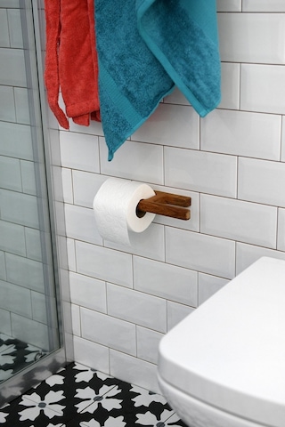 Tuvalet Kağıtlık Yapışkanlı Yedekli Ahşap WC Kağıtlık