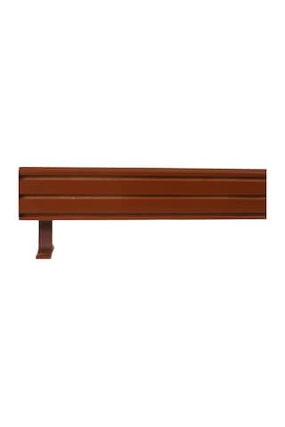 Napoli Metal Başlıklı Üçlü Dekoratif Ray Korniş Modern Rustik-ceviz 350 Cm Ceviz