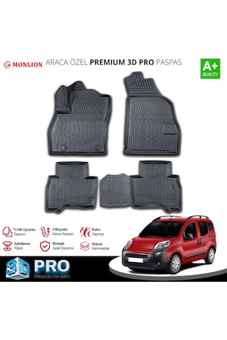 Paspasları, Citroen Nemo 2008 3d Lazer Ölçülü Kokusuz Kaymaz Önvearka