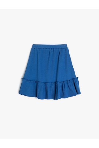 Koton Etek Dokulu Beli Lastikli Fırfır Detaylı Mavi 4skg40048ak Mavi