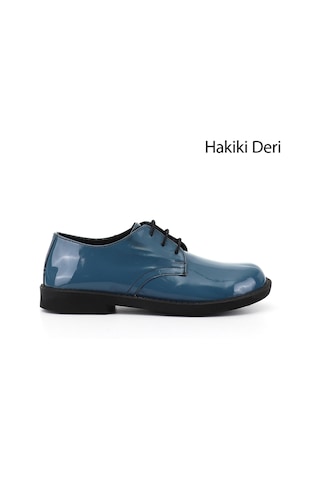 Gönderi(R) Gönderi R Kadın Mavi Rugan Bağcıklı Hakiki Deri Oxford Ayakkabı Gdza134m0378 Mavi