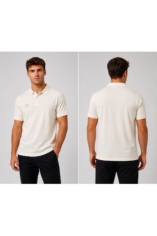 Umbro Lotus Kamp Erkek Ekru Pamuklu Polo Spor Tişört Tf0530