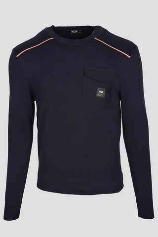 Ncs Jeans Erkek Triko Bisiklet Yaka Cep Detaylı Lacivert 3753 Lacivert