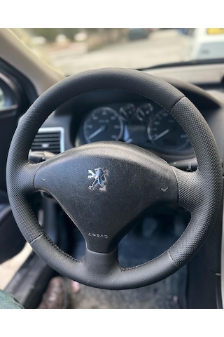 Peugeot 307 Araca Özel Direksiyon Kılıfı Noktalı Mat Siyah