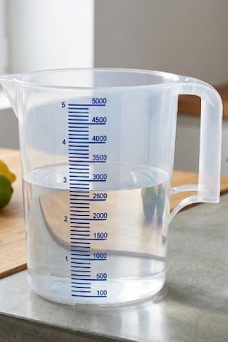 5000 Ml Şeffaf Ölçü Kabı - 5 Litre Dereceli Maşrapa Büyük Boy Şeffaf Mutfak Ölçü Kabı Diğer