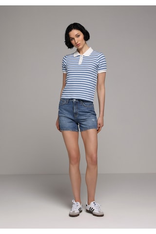 Colin's Colins Mom Fit Yüksel Bel Düz Kadın Mid İndigo Denim Jean Şort Cl1081451 Q1.v1 Dn45060