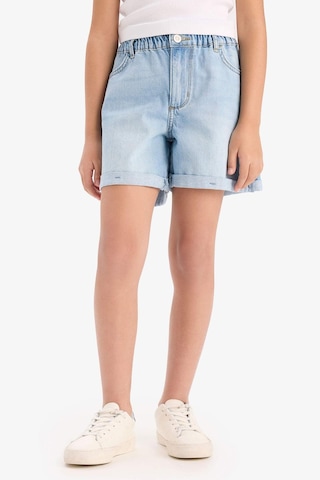 Defacto Kız Çocuk Paperbag Jean Şort B8113a825smnm39 Mavi