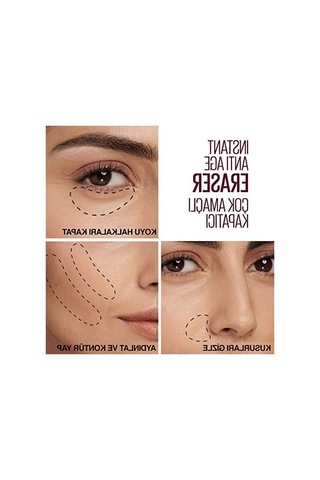 Maybelline New York Instant Anti Age Eraser Kapatıcı 02 Nude & Mini Tattoo Liner Gel Pencil Makyaj Seti 00