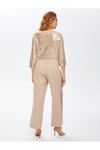 Faik Sönmez Yanı Payet Şeritli Wide Leg Fit Pantolon 69493 U6949334 Bej