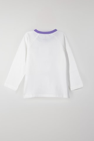 Luess Kız Çocuk Kurdela Detaylı Bisiklet Yaka Tişört 2-3 7-8 Yaş -beyaz Beyaz